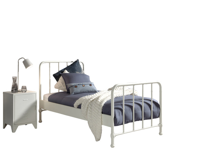 LUCEVI - Bronxx bed + Nachtkastje - Wit - 90x200 cm