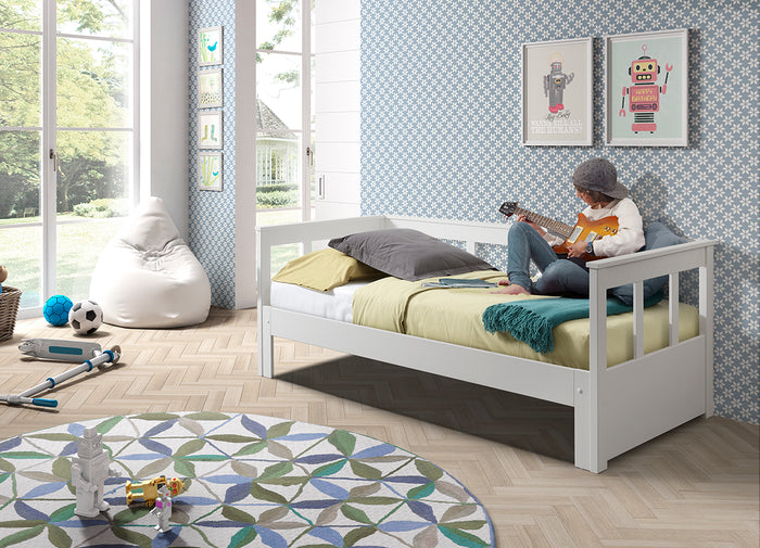 LUCEVI - Pino 91 Uitschuif-kajuitbed 90x200cm - Wit