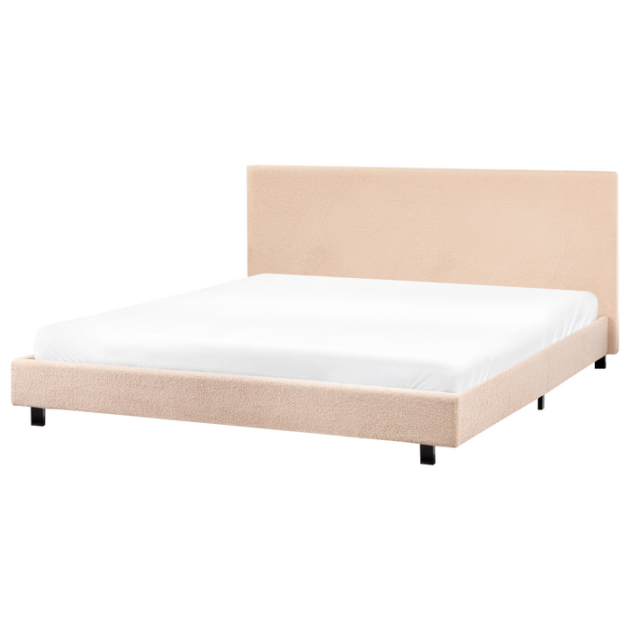Beliani - ALBI - Tweepersoonsbed - Grijs - 180 x 200 cm - Polyester
