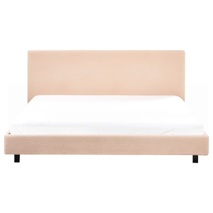 Beliani - ALBI - Tweepersoonsbed - Grijs - 180 x 200 cm - Polyester