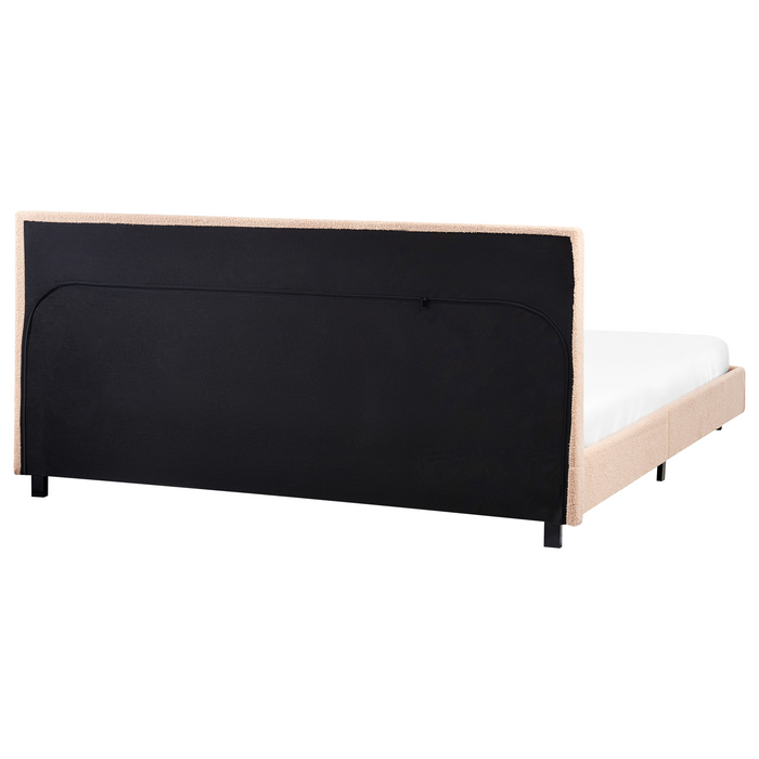 Beliani - ALBI - Tweepersoonsbed - Grijs - 180 x 200 cm - Polyester