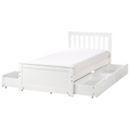 Beliani - OLENDON - Bed met 4 lades - Wit - 90 x 200 cm - Dennenhout