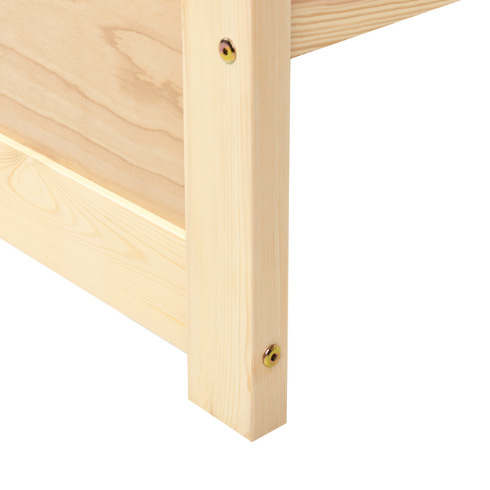 Beliani-OLENDON-Tweepersoonsbed-Lichtbruin-140 x 200 cm-Dennenhout