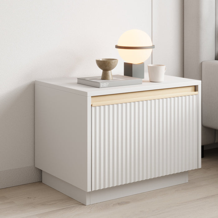 Meubella - Nachtkastje Remy - Wit - 54 cm