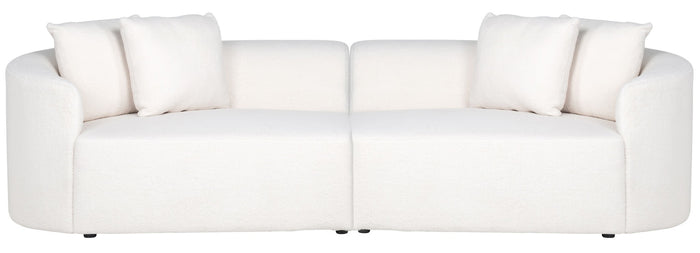 Richmond Interiors Grayson 4-Zits Bank Wit Furry