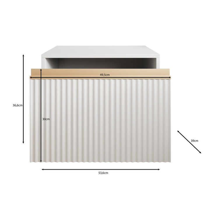 Meubella - Nachtkastje Remy - Zwart - 54 cm