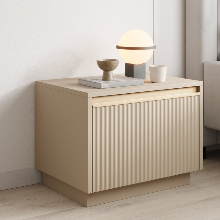 Meubella - Nachtkastje Remy - Beige - 54 cm