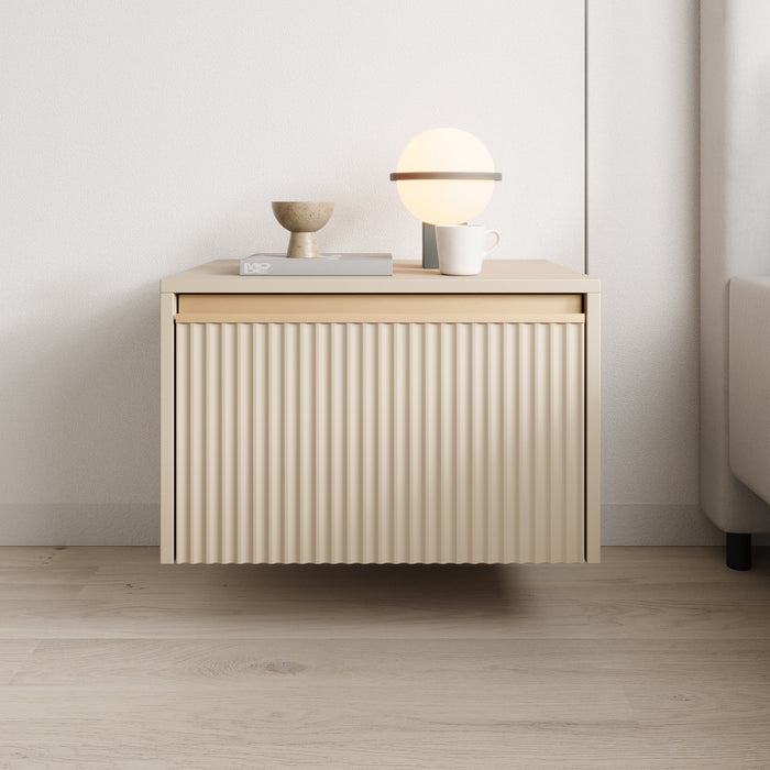 Meubella - Nachtkastje Remy - Beige - 54 cm