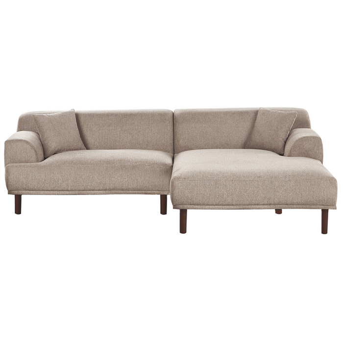 Beliani - HOLT - Hoekbank - Taupe - Linkszijdig - Polyester