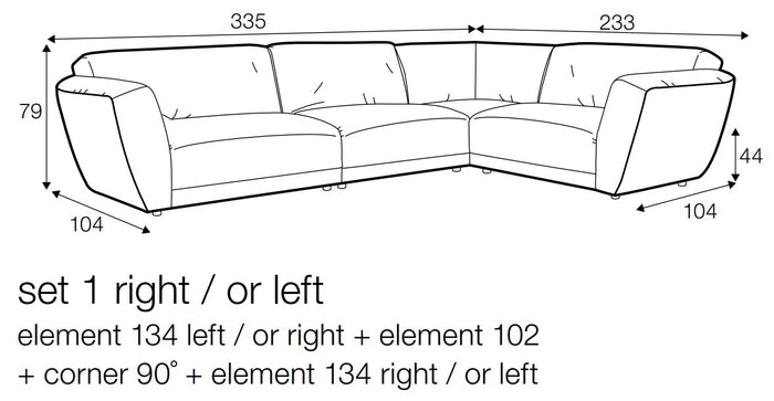 Sits Asta Timber 3-Zits Hoekbank Links