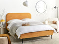 Beliani - FLAYAT - Tweepersoonsbed - Oranje - 140 x 200 cm - Corduroy