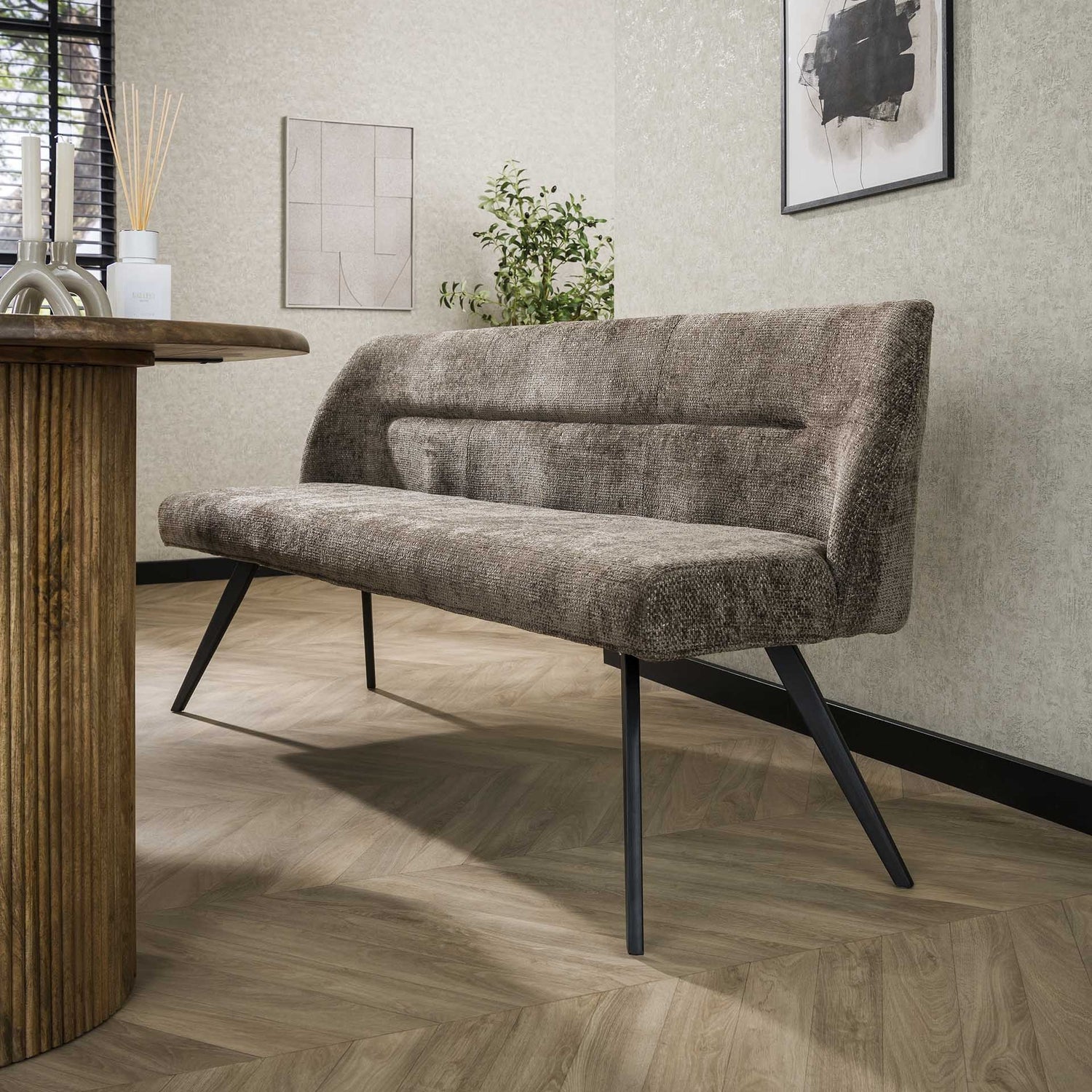 Davidi Design Pull Taupe Eetkamerbank