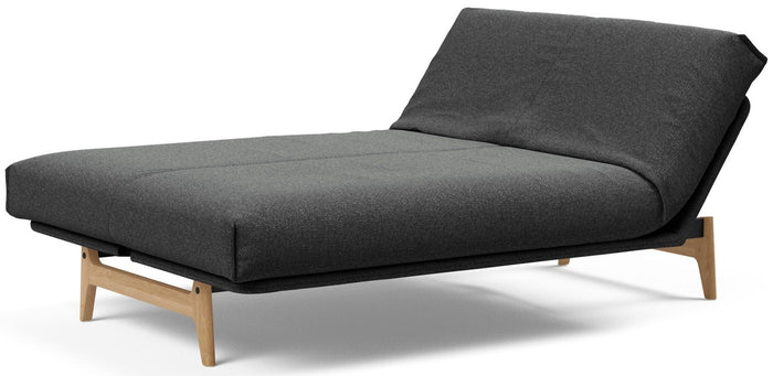 Innovation Aslak Houtskool Zwart Bouclé Slaapbank 140 cm