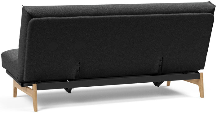 Innovation Aslak Houtskool Zwart Bouclé Slaapbank 140 cm