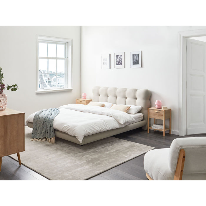 Beliani-SOULISSE-Tweepersoonsbed-Beige-160 x 200 cm-Polyester