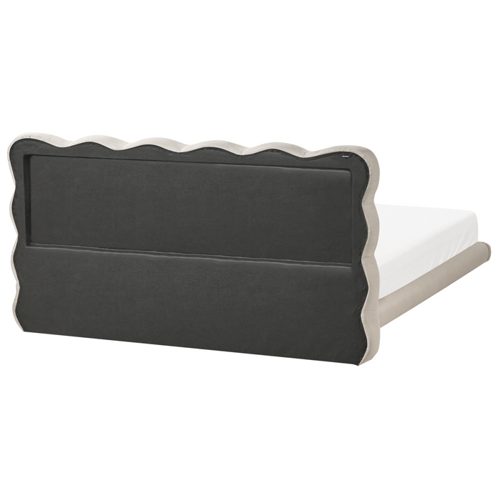 Beliani-SOULISSE-Tweepersoonsbed-Beige-160 x 200 cm-Polyester