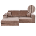 Beliani-LOFOTEN-Hoekbank 3-zits-Lichtbruin-Rechtszijdig-Corduroy