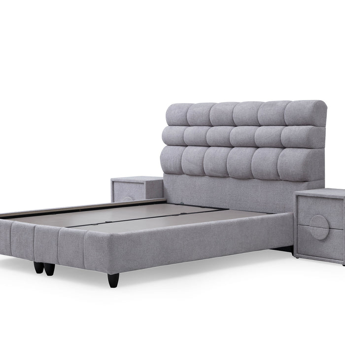 SKYBEDD ® Biobedd Boxspring met Opbergruimte en Matras en Matras