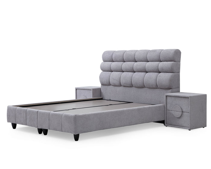 SKYBEDD ® Biobedd Boxspring met Opbergruimte en Matras en Matras