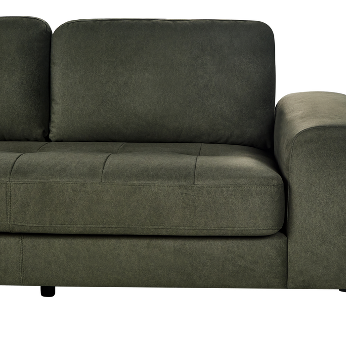 Beliani - KIRUNA - Hoekbank - Donkergroen - Rechterzijde - Fluweel