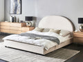 Beliani-VAUCLUSE-Tweepersoonsbed-Gebroken wit-160 x 200 cm-Stof