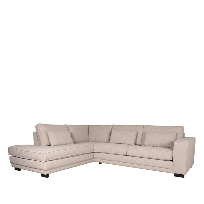 LABEL51 - Hoekbank Novano Links - Naturel Boucle - Zwart Hout