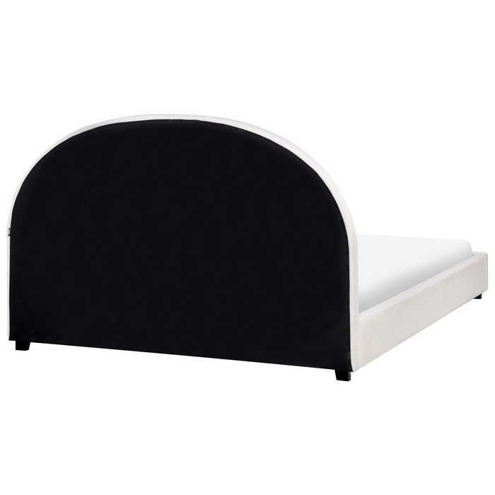 Beliani-VAUCLUSE-Tweepersoonsbed-Gebroken wit-160 x 200 cm-Stof