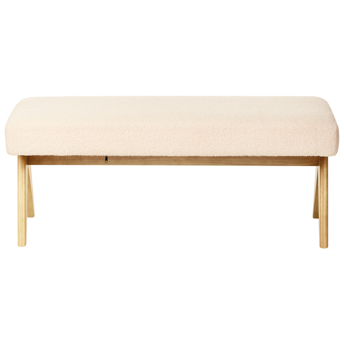 Beliani - TAMRE - Bankenset - Gebroken wit|Lichtbruin - Bouclé