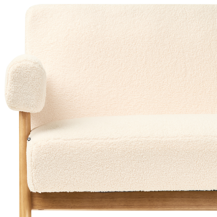 Beliani - TAMRE - Bankenset - Gebroken wit|Lichtbruin - Bouclé