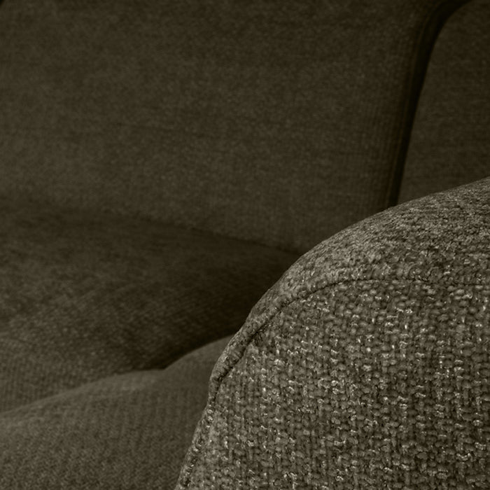 LABEL51 - Hoekbank Rodano Links - Hunter Elite - Zwart Metaal