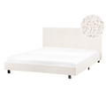 Beliani - ALBI - Tweepersoonsbed - Off-white - 140 x 200 cm - Bouclé