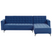 Beliani - ABERDEEN - Hoekbank - Blauw - Linkszijdig - Fluweel