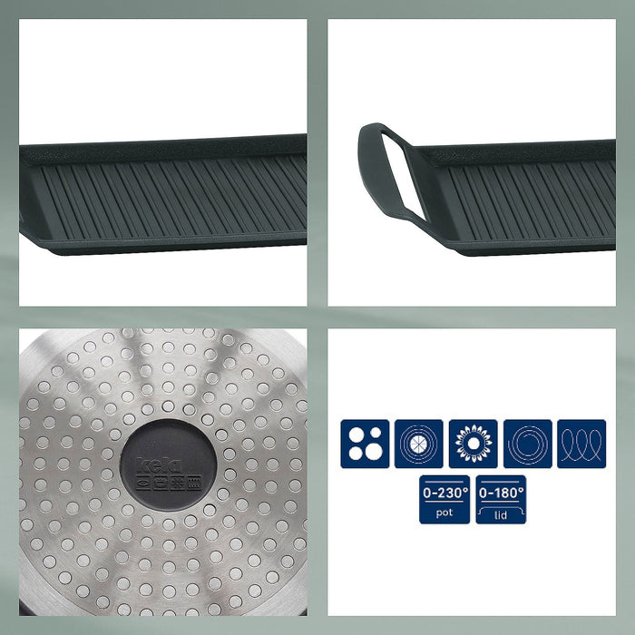 Grillplaat 30 cm x 24 cm - Kela | Kerros