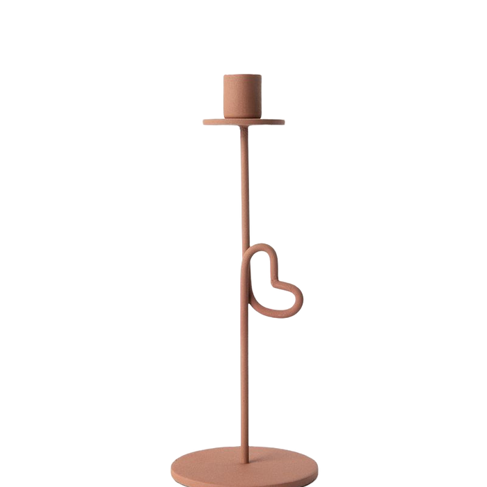 Sissy-Boy Donkerroze kandelaar met hart