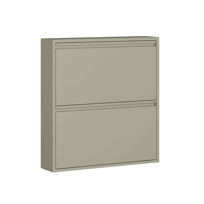 by fonQ Klip Schoenenkast - 2 Vakken - Taupe