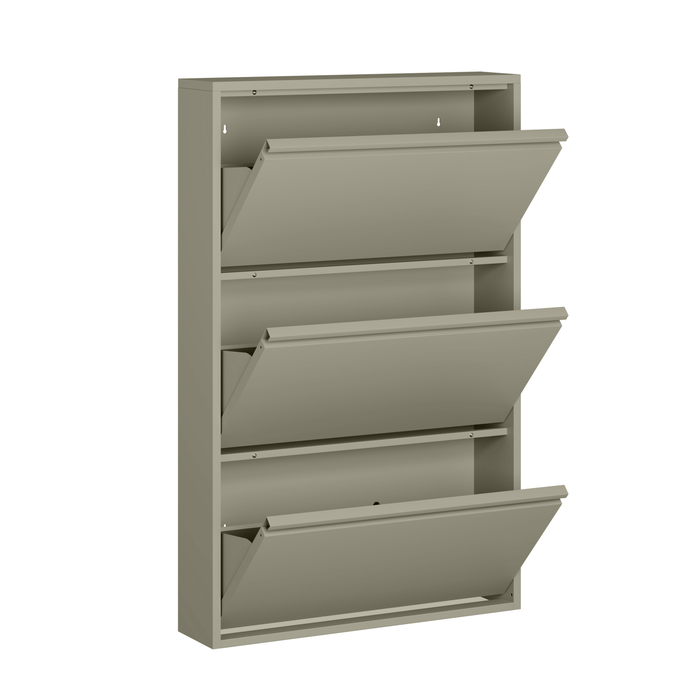 by fonQ Klip Schoenenkast - 3 Vakken - Taupe