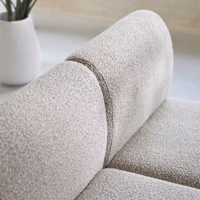 Tikamoon - Modulaire 4-zitshoekbank van massief acacia en grijze stof