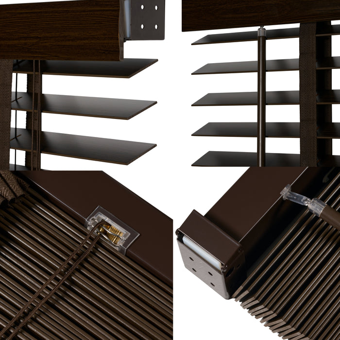 Jaloezie Hout Bruin - Hout - 140x210x5cm (BxHxD)
