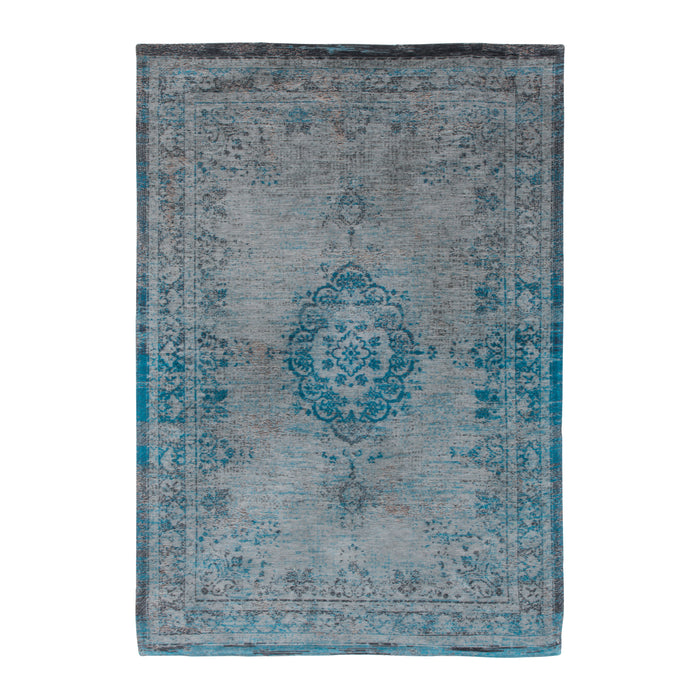 Louis de Poortere Medallion Fading World Vloerkleed 80 x 150 cm - Grey Turquoise