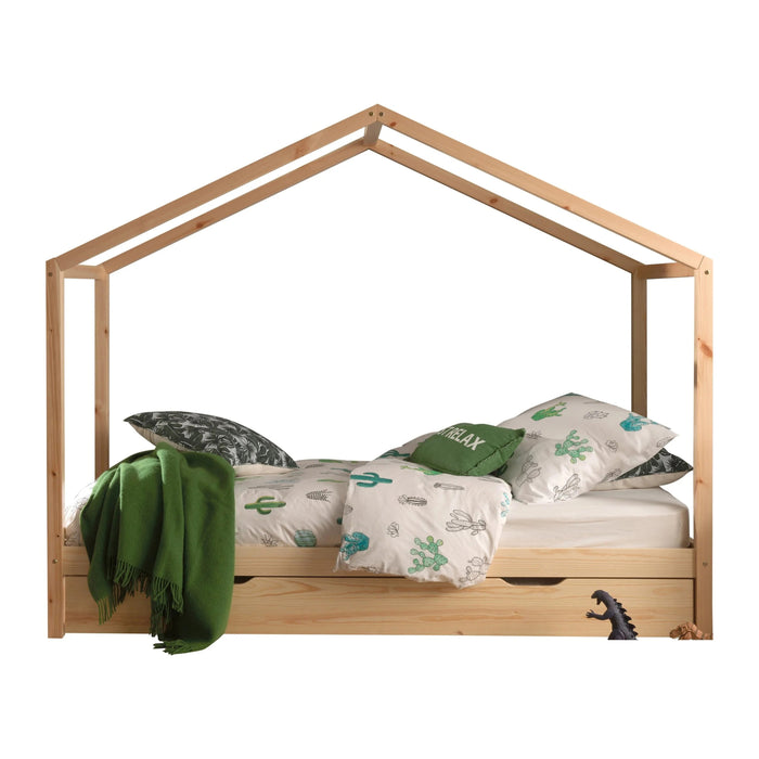 Vipack Dallas Huisbed met Bedlade 90 x 200 cm - Naturel