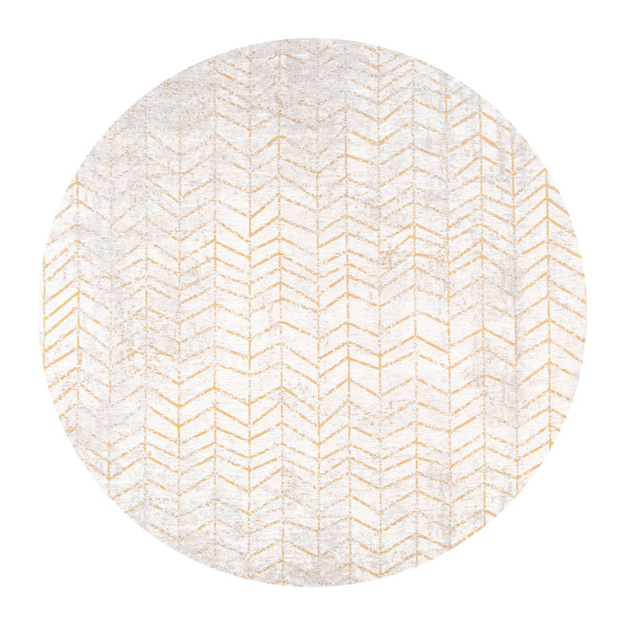 Louis de Poortere Jacob's Ladder Vloerkleed Ø 140 cm - Central Yellow