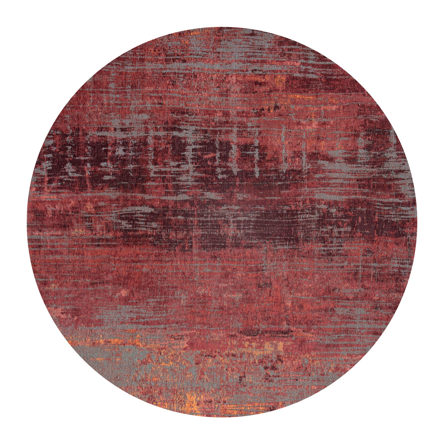 Louis de Poortere Streaks Vloerkleed Ø 240 cm - Nassau Red