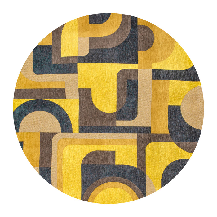 Louis de Poortere Yellow Meyer Vloerkleed Ø 240 cm - Nuance