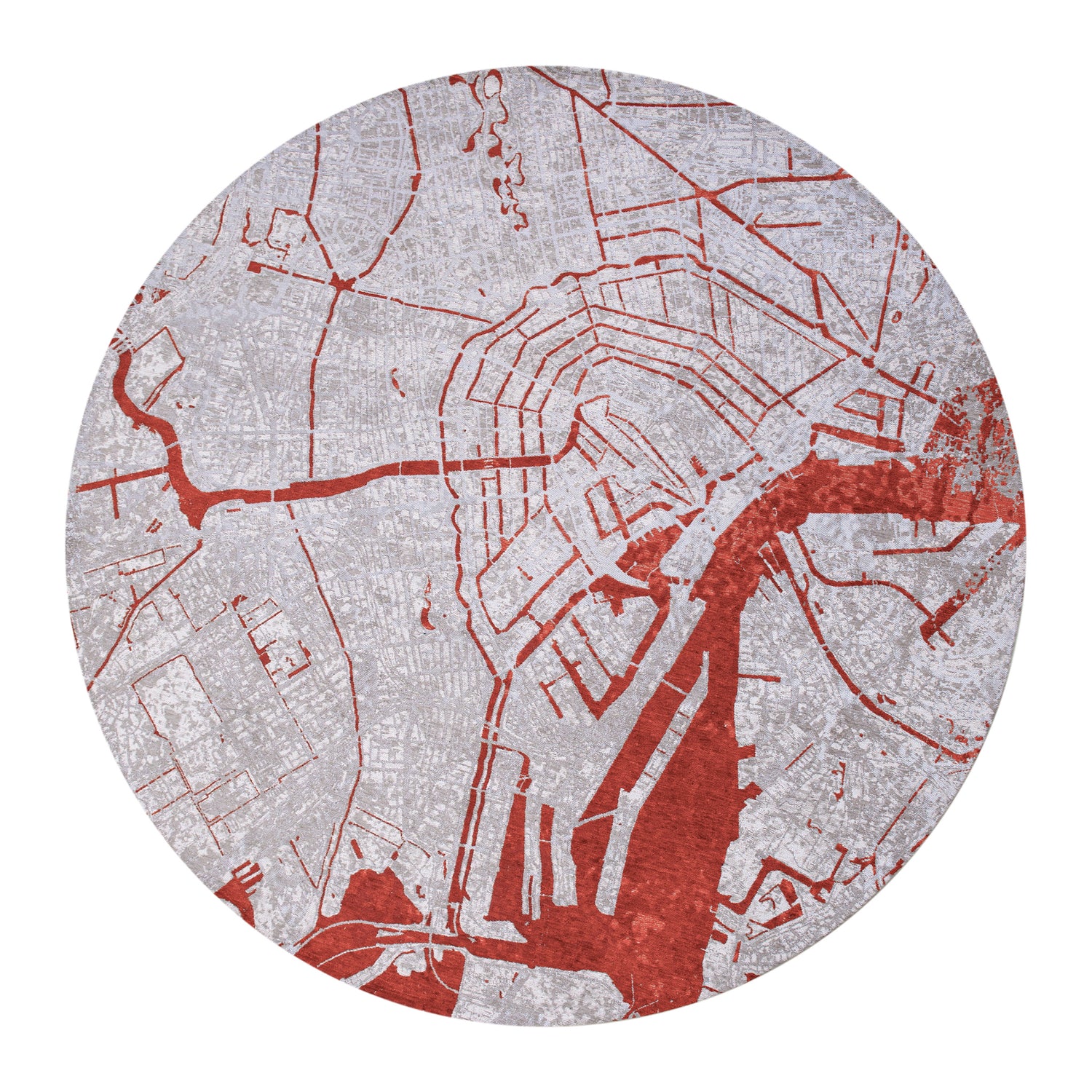 Louis de Poortere Cities Vloerkleed Ø 240 cm - Orange Cut