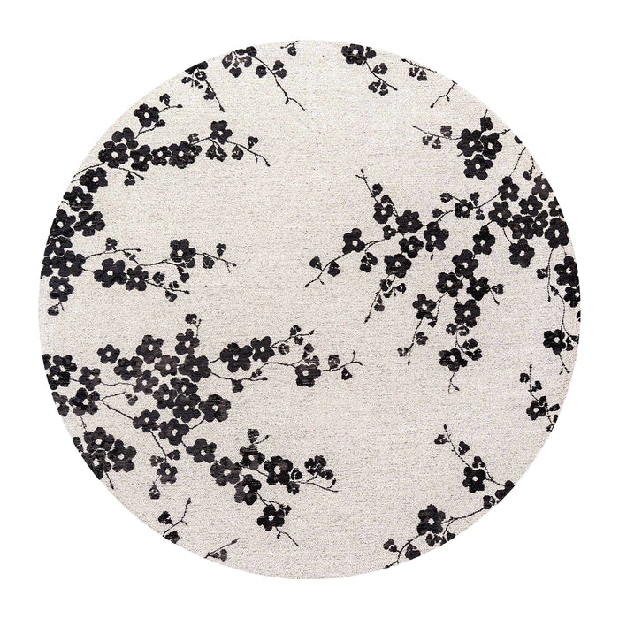 Louis de Poortere Sakura Vloerkleed Ø 140 cm - Night Snow