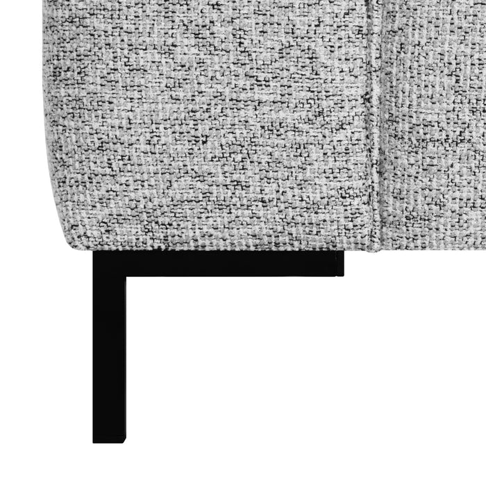 by fonQ Loft Hoekbank met Chaise Longue Rechts - Chenille Melange - Grijs