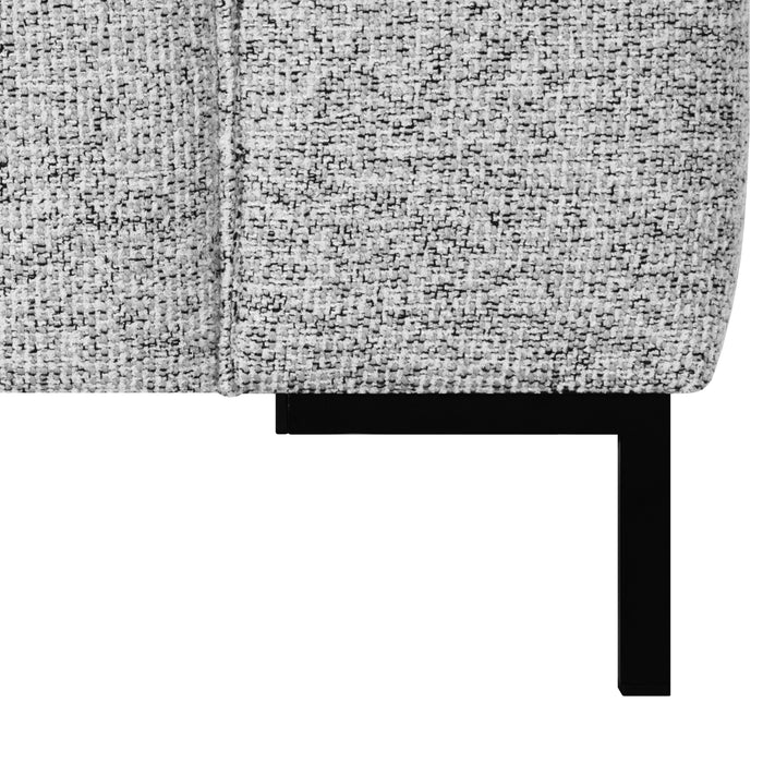 by fonQ Loft Hoekbank met Chaise Longue Links - Chenille Melange - Grijs