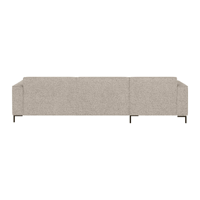 by fonQ Loft Hoekbank met Chaise Longue Links - Chenille Melange - Grijs