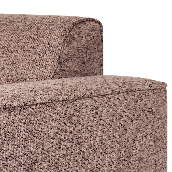 by fonQ Loft Hoekbank met Chaise Longue Rechts - Chenille Melange - Blush