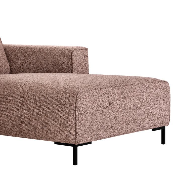 by fonQ Loft Hoekbank met Chaise Longue Links - Chenille Melange - Blush